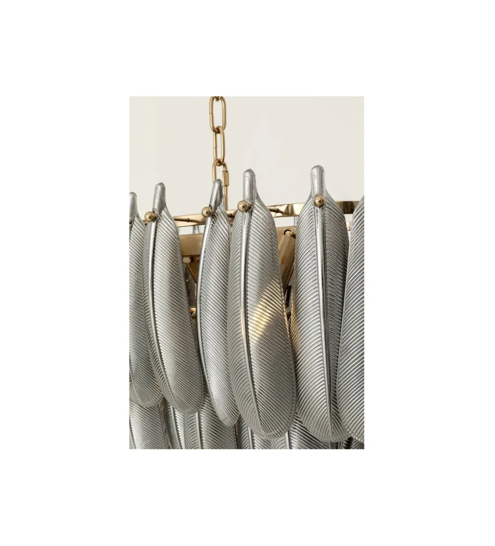 Lampa wisząca FEATHER 95 cm szara
