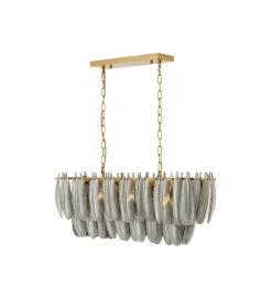 Lampa wisząca FEATHER 95 cm szara