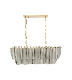Lampa wisząca FEATHER 95 cm szara