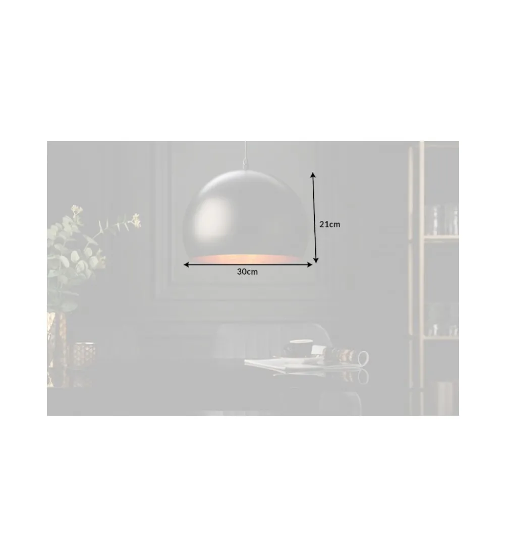 Lampa wisząca Glow ZEPPELIN 30 cm czarno - złota