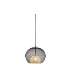 Lampa wisząca GRATO 45 cm czarno złota