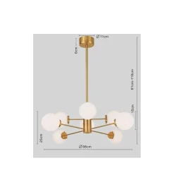 Lampa wisząca HiEAVENLY złota