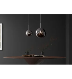 Lampa wisząca LIQUID DIAMOND 20 cm szkło dymione