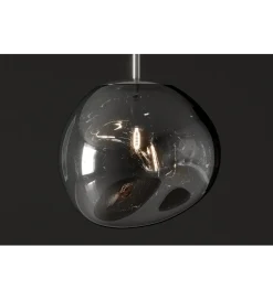 Lampa wisząca LIQUID DIAMOND 20 cm szkło dymione