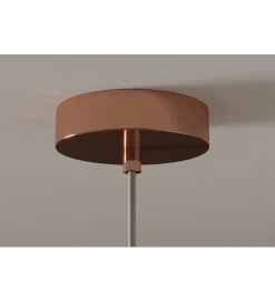 Lampa wisząca LIQUID DIAMOND 20 cm szkło miedź