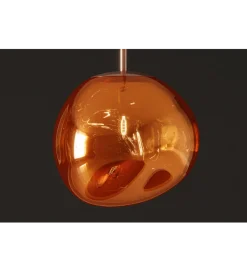 Lampa wisząca LIQUID DIAMOND 20 cm szkło miedź