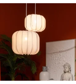 Lampa wisząca NERAZMAI 31 cm biała