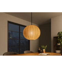 Lampa wisząca ORGANIC 45 cm tkanina naturalny