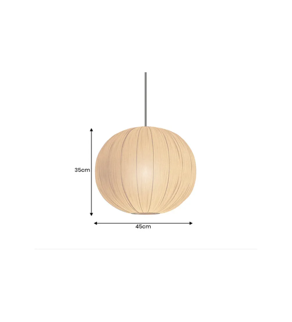 Lampa wisząca ORGANIC 45 cm tkanina naturalny