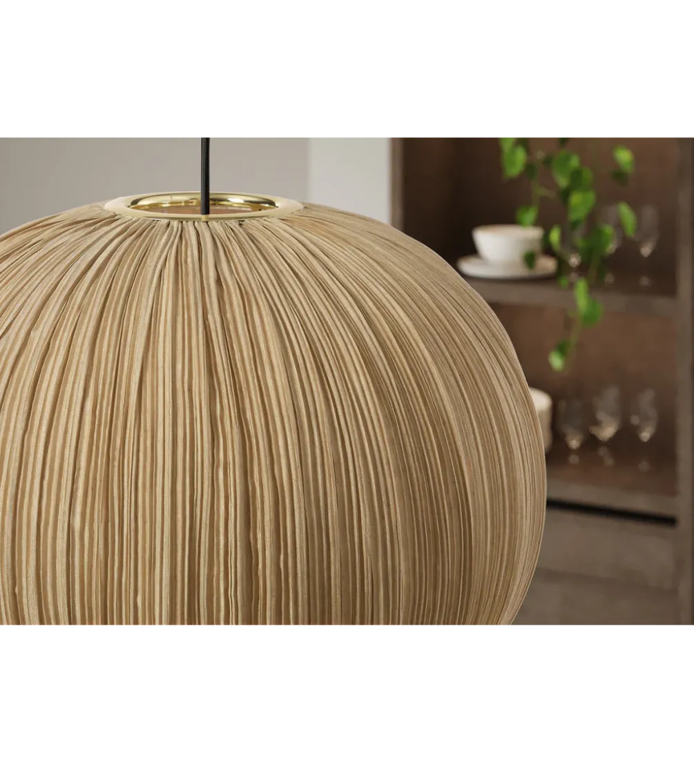 Lampa wisząca ORGANIC 45 cm tkanina naturalny