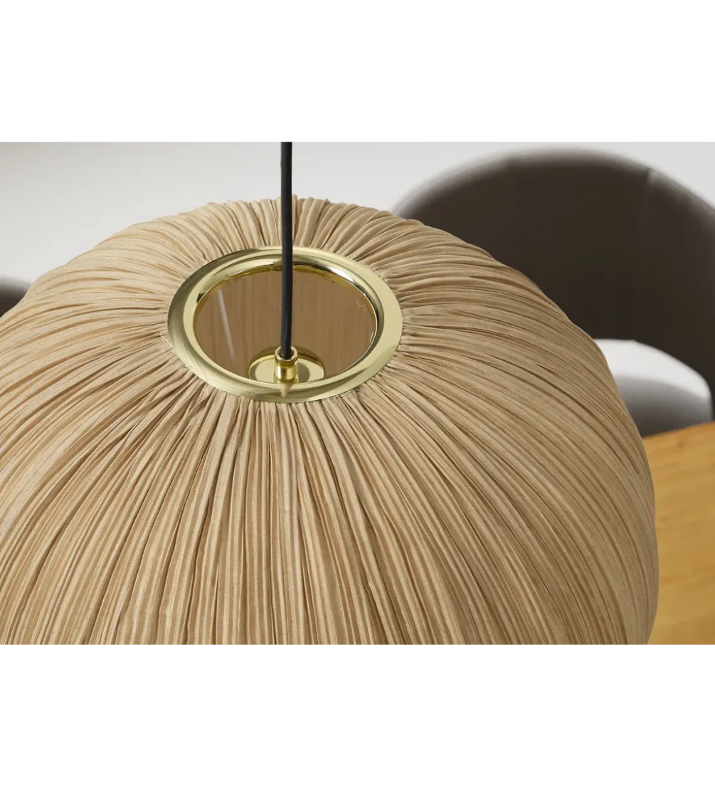 Lampa wisząca ORGANIC 45 cm tkanina naturalny
