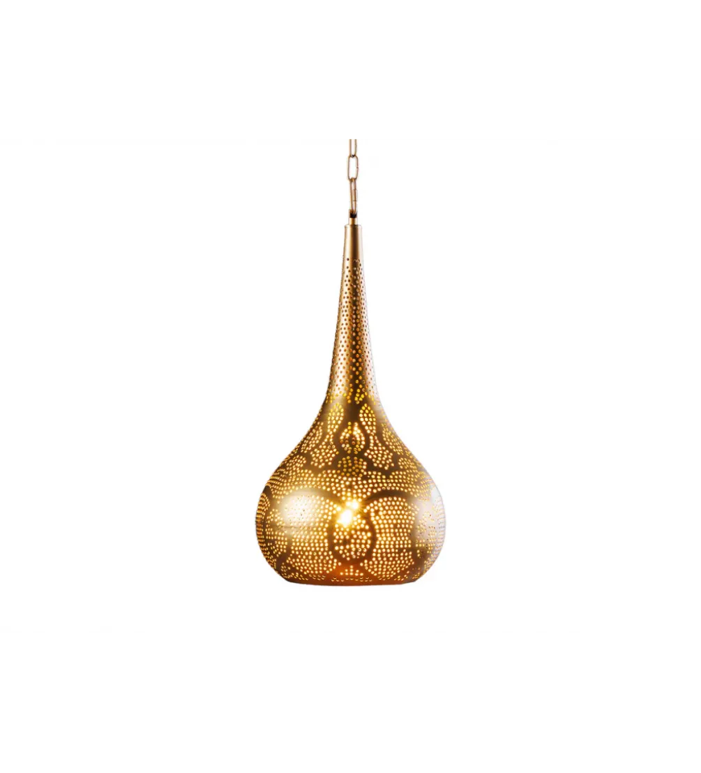 Lampa wisząca ORIENT LIVING 50 cm ze złotym dekorem