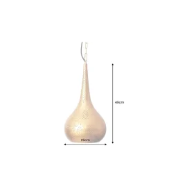 Lampa wisząca ORIENT LIVING 50 cm ze złotym dekorem