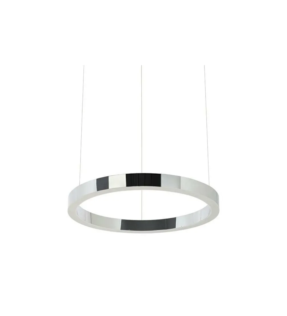 Lampa Wisząca RING 40 Cm Srebrna