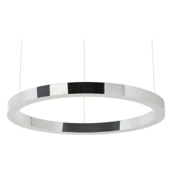 Lampa wisząca RING 80 cm srebrna