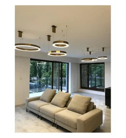 Lampa wisząca RING 60 cm złota