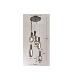 Lampa wisząca ROMEO 42 cm czarna