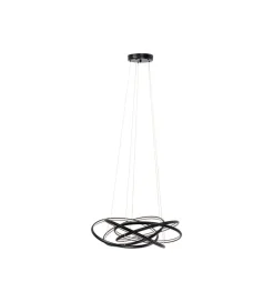 Lampa wisząca SATURN 72 cm czarna