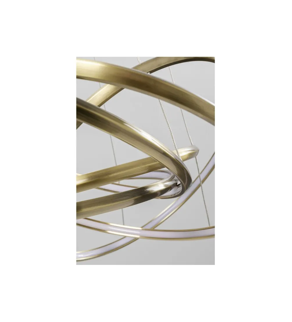 Lampa wisząca SATURN LED 75 cm złota