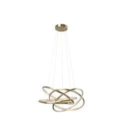 Lampa wisząca SATURN LED 75 cm złota