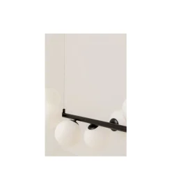 Lampa wisząca SCALA BALLS 150 cm czarna białe klosze