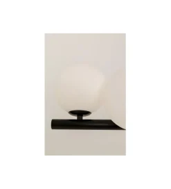 Lampa wisząca SCALA BALLS 150 cm czarna białe klosze