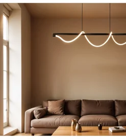 Lampa wisząca SERPENTE 120 cm czarna