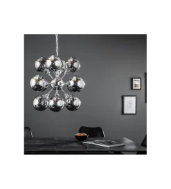 Lampa wisząca STARS 72 cm srebrna