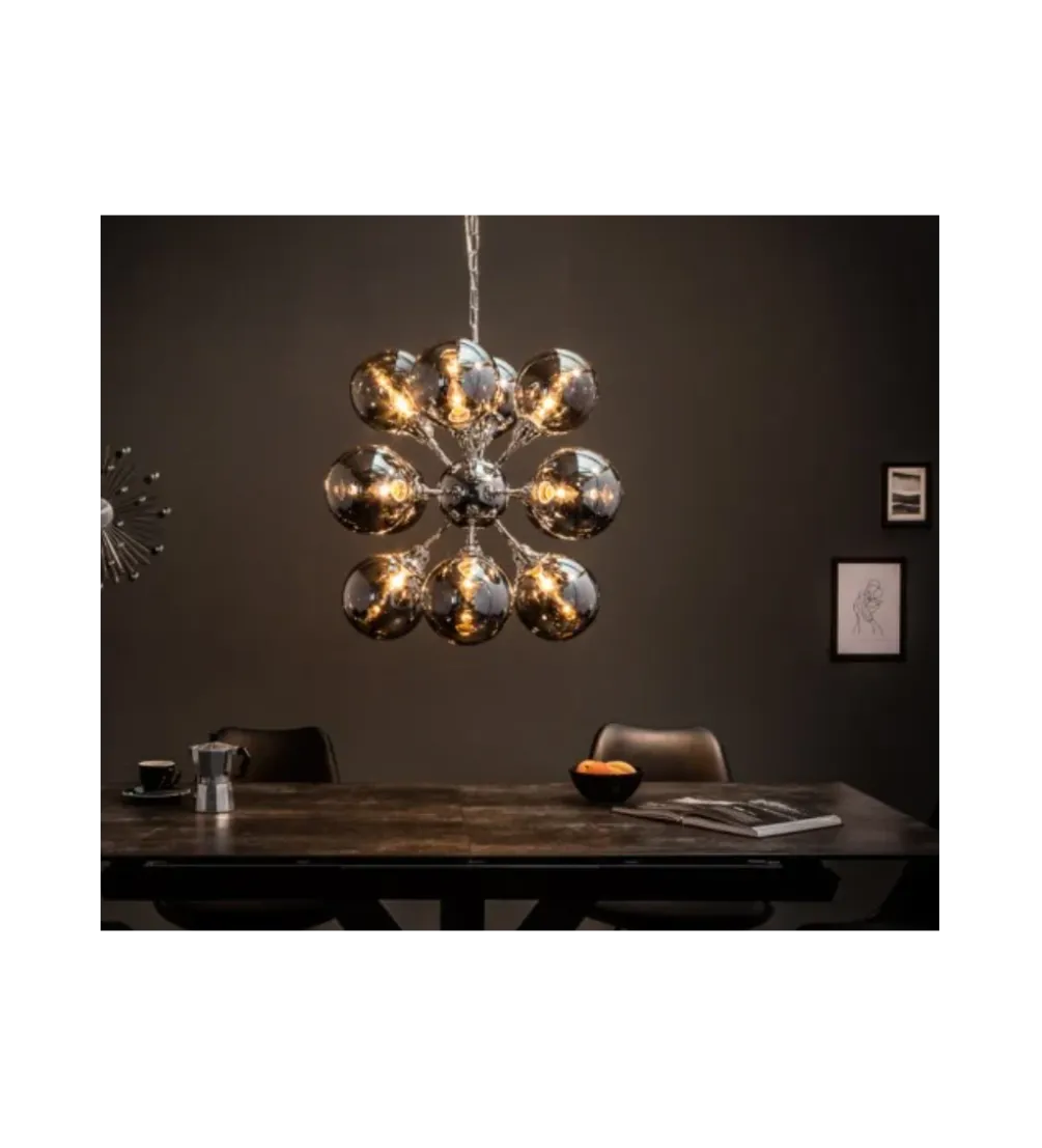 Lampa wisząca STARS 72 cm srebrna