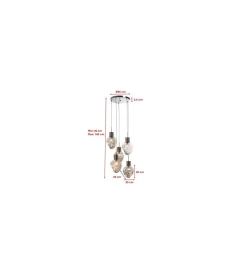Lampa wisząca SUPERNOVA 50 cm smoky