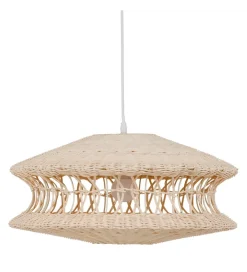 Lampa wisząca TECHO 52 cm ratan kremowa