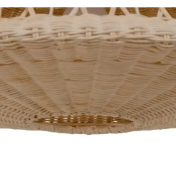 Lampa wisząca TECHO 52 cm ratan kremowa
