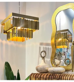 Lampa wisząca TECHO 40 cm złota