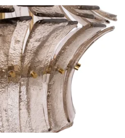 Lampa wisząca TEGOR 53 cm szare szkło