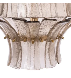 Lampa wisząca TEGOR 53 cm szare szkło