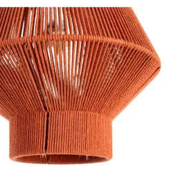 Lampa wisząca TEJA 25 cm lina papierowa ceglasty