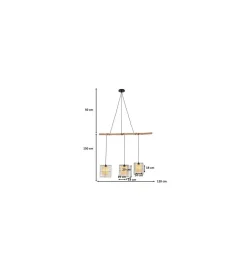 Lampa wisząca THREE GRIDS 120 cm