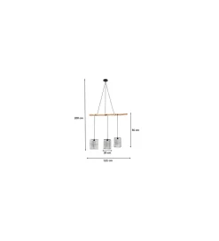 Lampa wisząca THREE GRIDS 120 cm