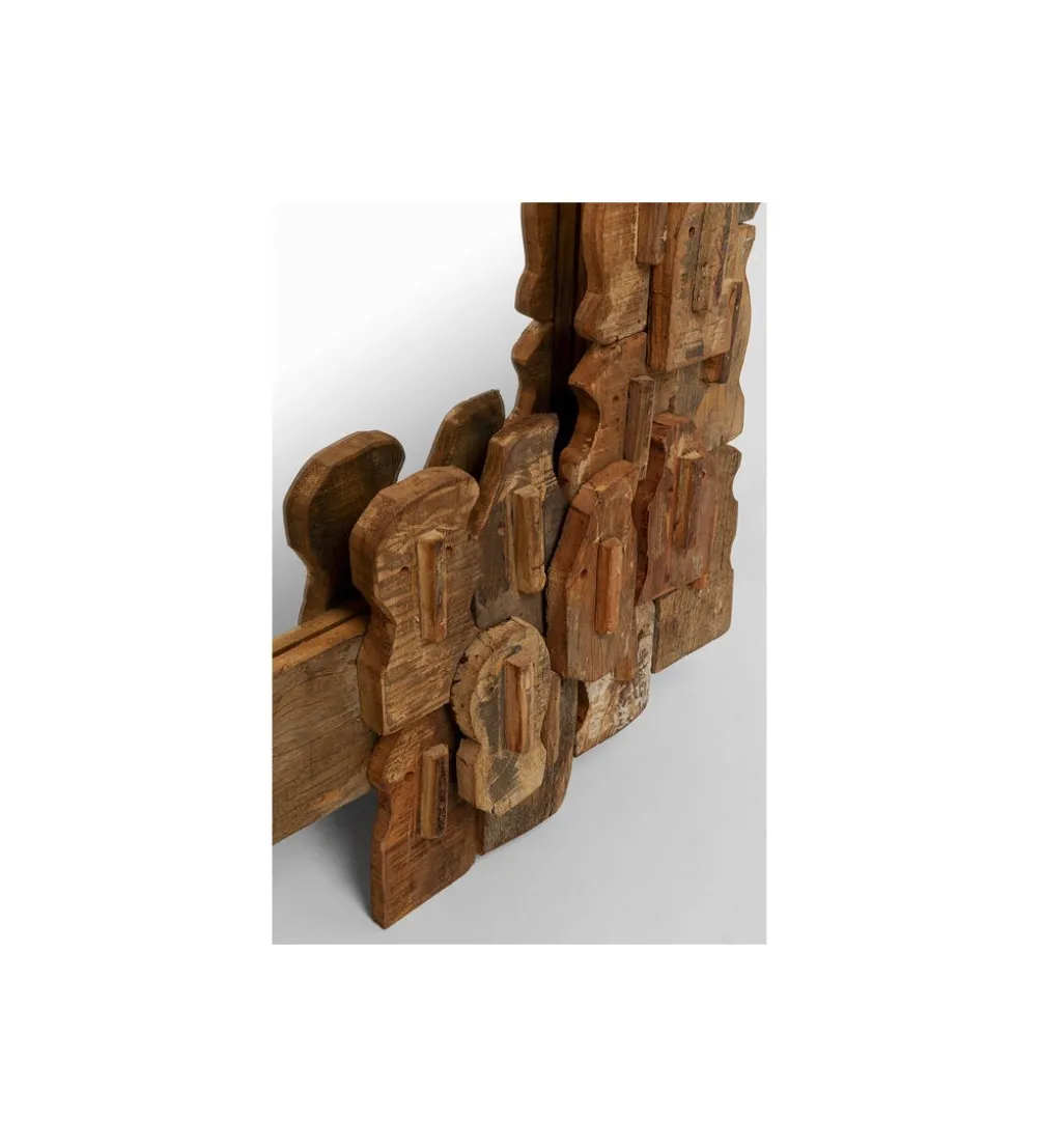 Lustro BE MIND 90 x 160 cm drewno naturalne
