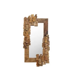 Lustro BE MIND 90 x 160 cm drewno naturalne