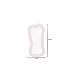 Lustro ścienne RUBIO 100 cm różowe