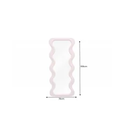 Lustro FUENTE 160 cm różowe