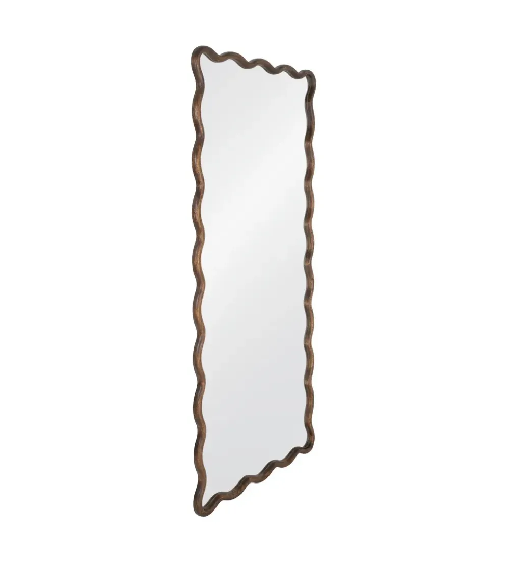 Lustro JOMANEO 180 cm drewno paulowni brązowe