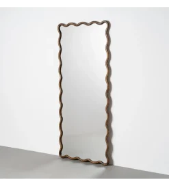 Lustro JOMANEO 180 cm drewno paulowni brązowe