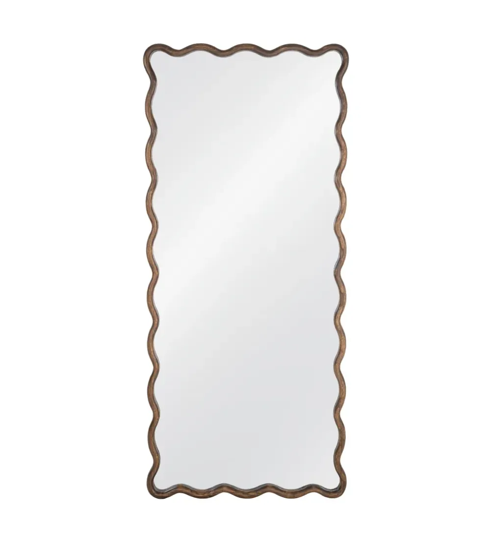 Lustro JOMANEO 180 cm drewno paulowni brązowe