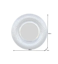Lustro Orriental 60 Cm srebrne