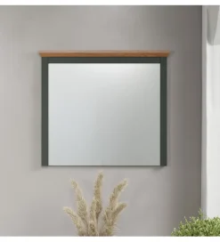 Lustro STANTON 68 cm  w optyce dębu Evoke Ciemnozielony
