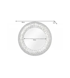 Lustro Stone Mosaic 82 Cm srebrne