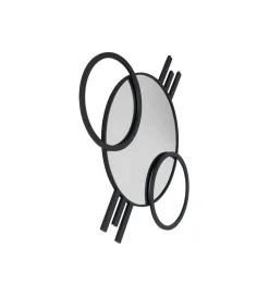 Lustro TRIPLE CIRCLE 124 x 119 cm czarne