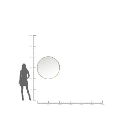 Lustro wiszące CURVE MO 100 cm złote